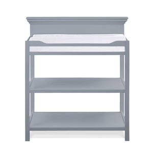 English Elm Universal Nursery Changing Table with Open Shelves and Four Sided Safety Rail Gray B02257241