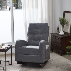 English Elm Single Highback Reclining Chair Medieval-Inspired Tatami Accent Sofa with Plush Support & Solid Wood Legs W24441375