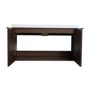 English Elm Modern 36-Inch Float Mounting Bathroom Vanity with Resin Sink, Eco Plywood, Soft-Close Doors & Shelf W99952552
