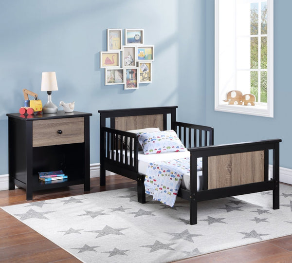 English Elm Connelly Reversible Panel Toddler Bed Solid Wood Low Profile Two Tone Veneer B02257225