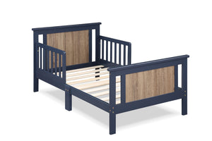English Elm Connelly Reversible Panel Toddler Bed Solid Wood Low Profile Two Tone Veneer Blue B02257227