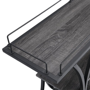 English Elm Industrial Metal Bar Cart with Rolling Casters Three Open Shelves for Home Entertaining W82151001