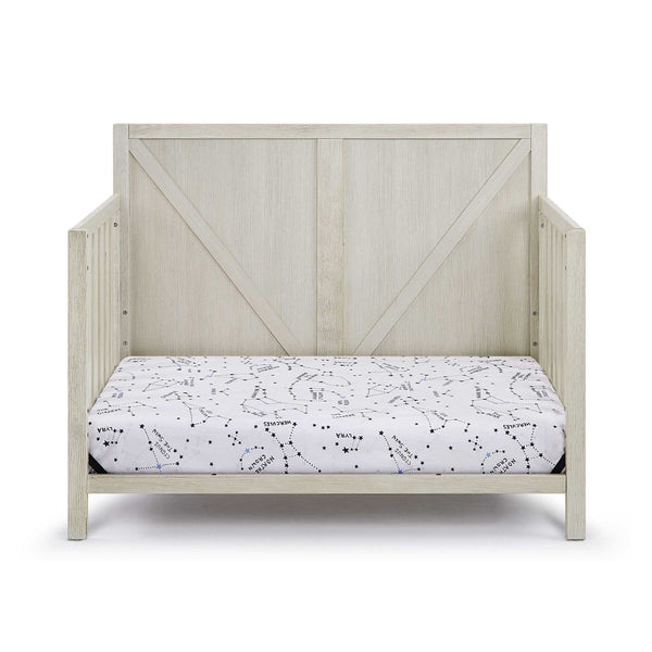 English Elm Barnside Convertible Crib Industrial Farmhouse Style Grows with Your Child B02257229