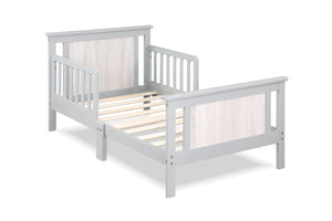 English Elm Connelly Reversible Panel Toddler Bed Solid Wood Low Profile Two Tone Veneer Gray B02257226