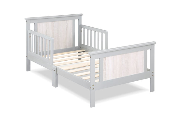 English Elm Connelly Reversible Panel Toddler Bed Solid Wood Low Profile Two Tone Veneer Gray B02257226