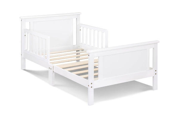 English Elm Connelly Reversible Panel Toddler Bed Solid Wood Low Profile Two Tone Veneer White B02257228
