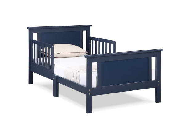 English Elm Connelly Reversible Panel Toddler Bed Solid Wood Low Profile Two Tone Veneer Blue B02257227