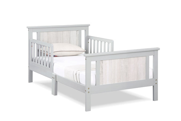 English Elm Connelly Reversible Panel Toddler Bed Solid Wood Low Profile Two Tone Veneer Gray B02257226