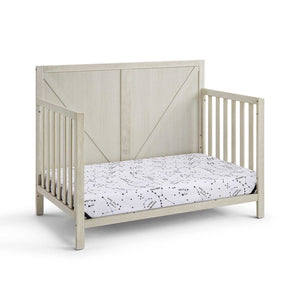 English Elm Barnside Convertible Crib Industrial Farmhouse Style Grows with Your Child B02257229
