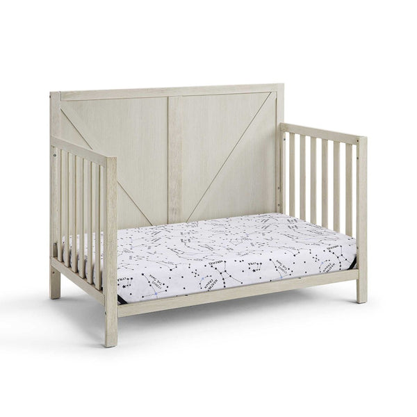 English Elm Barnside Convertible Crib Industrial Farmhouse Style Grows with Your Child B02257229