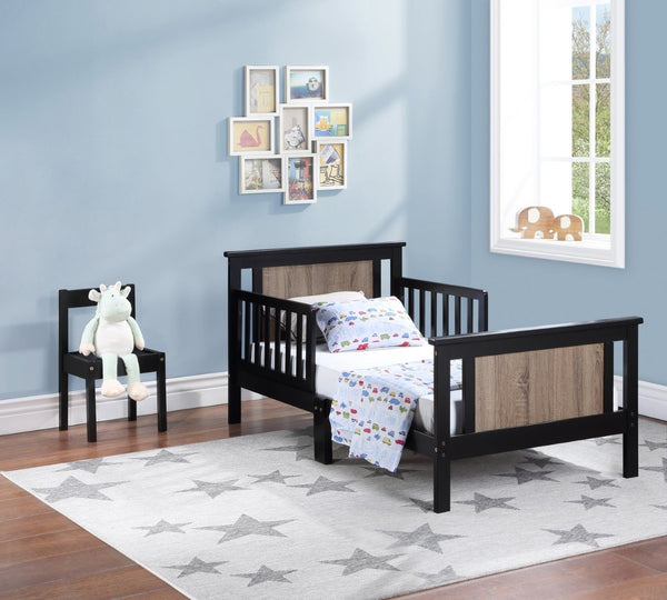 English Elm Connelly Reversible Panel Toddler Bed Solid Wood Low Profile Two Tone Veneer B02257225
