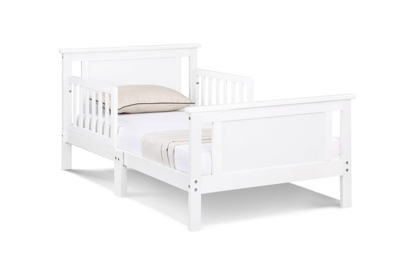 English Elm Connelly Reversible Panel Toddler Bed Solid Wood Low Profile Two Tone Veneer White B02257228