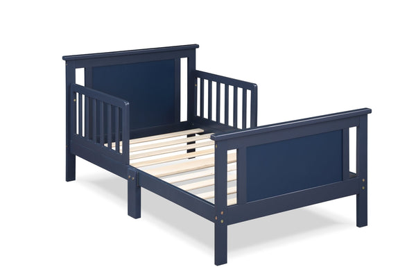 English Elm Connelly Reversible Panel Toddler Bed Solid Wood Low Profile Two Tone Veneer Blue B02257227