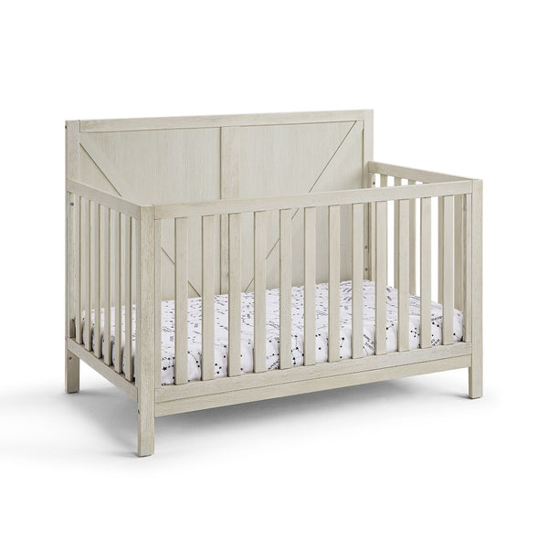 English Elm Barnside Convertible Crib Industrial Farmhouse Style Grows with Your Child B02257229