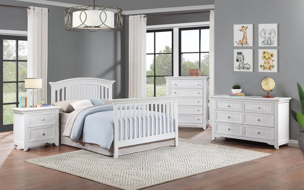 English Elm Winchester Six Drawer White Dresser for Nursery and Kids Room with Safe Certified Finish B02257214