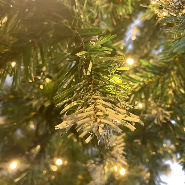 English Elm Upside Down Christmas Tree 7.4ft Led Warm White Lights Snow Tipped Pvc Branches PX293824AAF