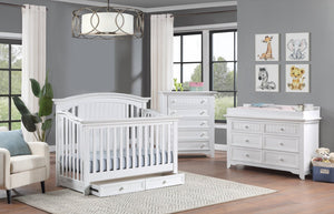 English Elm Winchester Six Drawer White Dresser for Nursery and Kids Room with Safe Certified Finish B02257214