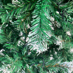 English Elm Upside Down Christmas Tree 7.4ft Led Warm White Lights Snow Tipped Pvc Branches PX293824AAF
