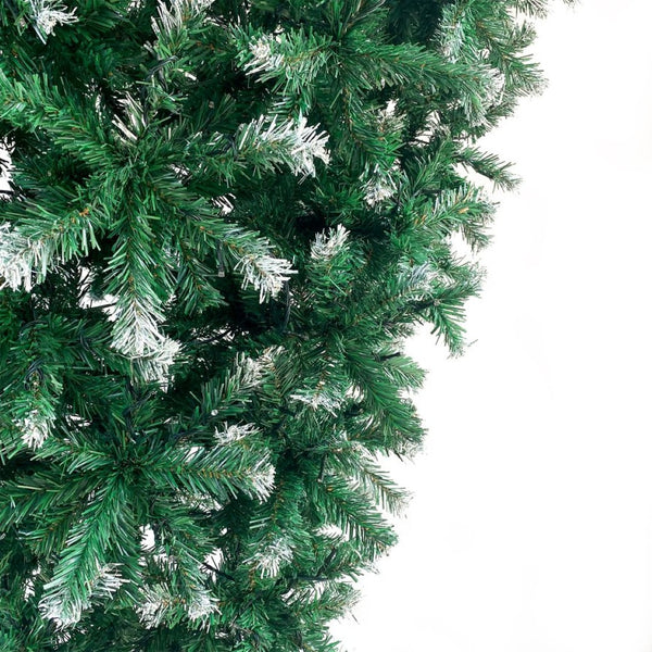 English Elm Upside Down Christmas Tree 7.4ft Led Warm White Lights Snow Tipped Pvc Branches PX293824AAF