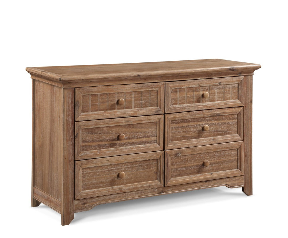 English Elm Winchester Six Drawer Double Dresser Nursery Storage with Changing Station Top B02257220