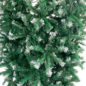 English Elm Upside Down Christmas Tree 7.4ft Led Warm White Lights Snow Tipped Pvc Branches PX293824AAF