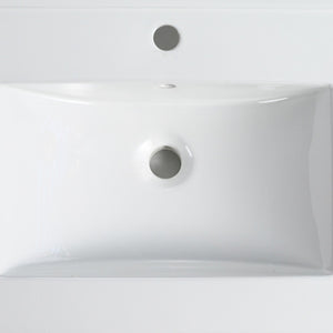 English Elm 30" Kiln-fired Ceramic Drop-in Vanity Sink Top with Overflow for Bathroom W99957947