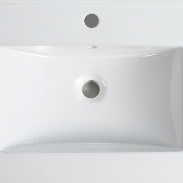 English Elm 30" Kiln-fired Ceramic Drop-in Vanity Sink Top with Overflow for Bathroom W99957947