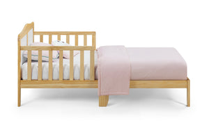 English Elm Birdie Toddler Bed Solid Wood Frame with Panel Headboard and Dual Guardrails B02257211