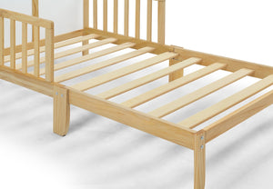 English Elm Birdie Toddler Bed Solid Wood Frame with Panel Headboard and Dual Guardrails B02257211