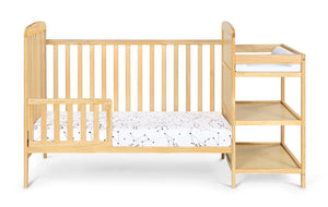 English Elm Ramsey Convertible Crib Changer Combo Natural Wood Nursery Safe Jpma Certified B02257202