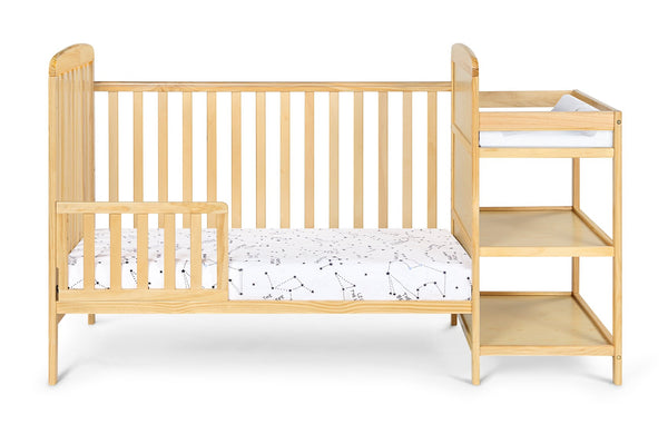 English Elm Ramsey Convertible Crib Changer Combo Natural Wood Nursery Safe Jpma Certified B02257202