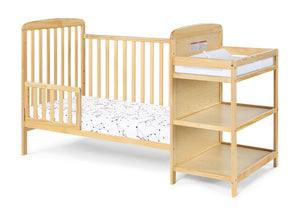 English Elm Ramsey Convertible Crib Changer Combo Natural Wood Nursery Safe Jpma Certified B02257202