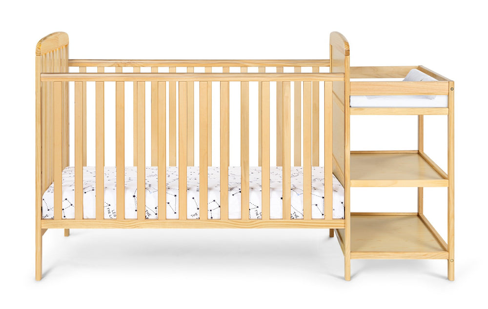 English Elm Ramsey Convertible Crib Changer Combo Natural Wood Nursery Safe Jpma Certified B02257202