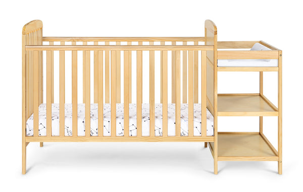 English Elm Ramsey Convertible Crib Changer Combo Natural Wood Nursery Safe Jpma Certified B02257202