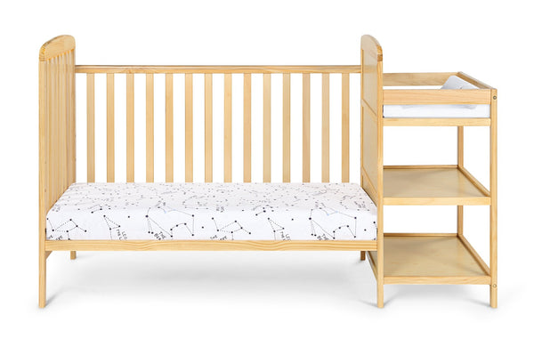 English Elm Ramsey Convertible Crib Changer Combo Natural Wood Nursery Safe Jpma Certified B02257202