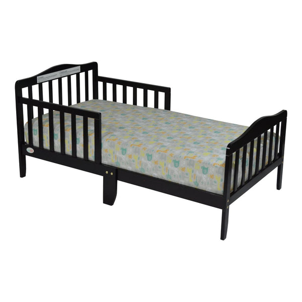 English Elm Jax Toddler Bed Solid Wood Slatted Frame with Built-in Guardrails for Safe Sleep B02257190