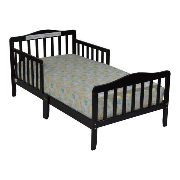 English Elm Jax Toddler Bed Solid Wood Slatted Frame with Built-in Guardrails for Safe Sleep B02257190
