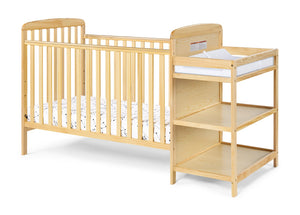 English Elm Ramsey Convertible Crib Changer Combo Natural Wood Nursery Safe Jpma Certified B02257202