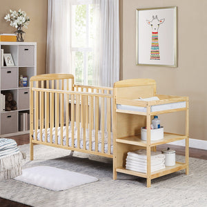 English Elm Ramsey Convertible Crib Changer Combo Natural Wood Nursery Safe Jpma Certified B02257202