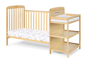 English Elm Ramsey Convertible Crib Changer Combo Natural Wood Nursery Safe Jpma Certified B02257202