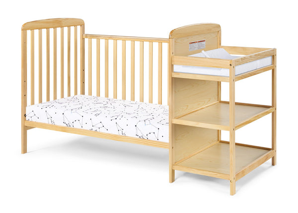 English Elm Ramsey Convertible Crib Changer Combo Natural Wood Nursery Safe Jpma Certified B02257202