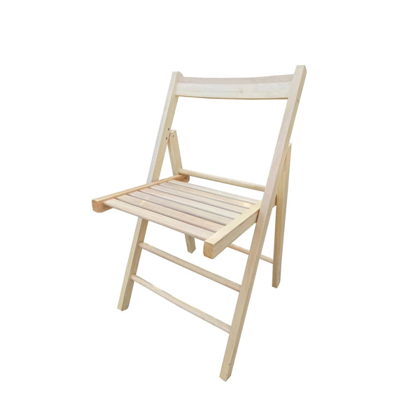 English Elm FOLDING Solid Wood Foldable Chair — Lightweight, Space-Saving, Durable Seating for Events & Home Natural W49553507