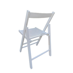 English Elm FOLDING Solid Wood Foldable Chair — Lightweight, Space-Saving, Durable Seating for Events & Home White W49553508