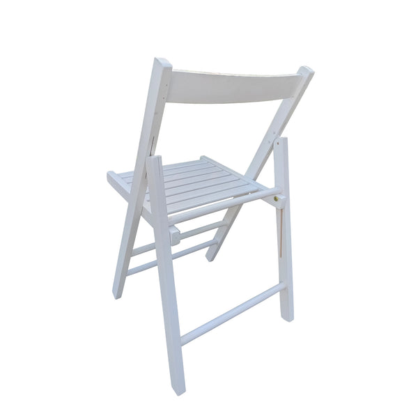 English Elm FOLDING Solid Wood Foldable Chair — Lightweight, Space-Saving, Durable Seating for Events & Home White W49553508
