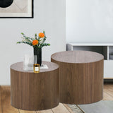 English Elm Mdf With Ash/Oak/Walnut Veneer Sidetable/Coffee Table/End Table/Ottoman(Walnut)