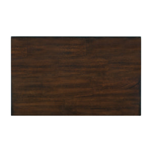 English Elm Classic Brown Finish Nightstand - 3-Drawer Mango Veneer Bedside Table with Dark Metal Hardware, 28"H B01158292