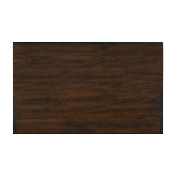 English Elm Classic Brown Finish Nightstand - 3-Drawer Mango Veneer Bedside Table with Dark Metal Hardware, 28"H B01158292