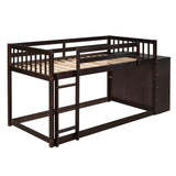 Danno Twin over Twin Bunk Bed with 4 Drawers and 3 Shelves