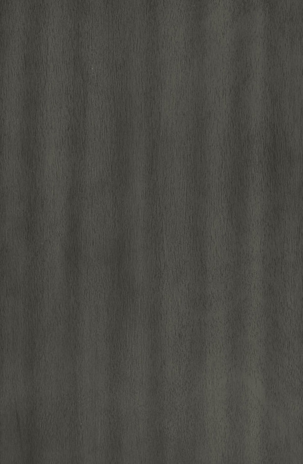 English Elm Transitional Gray Nightstand with 2 Drawers — Modern Okume Veneer, Dark Bronze Hardware, 24.5"x18"x26.5" B01158486