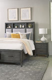 English Elm Transitional Style Gray Finish 1 Piece Nightstand Of Drawers Versatile Look Bedroom Furniture